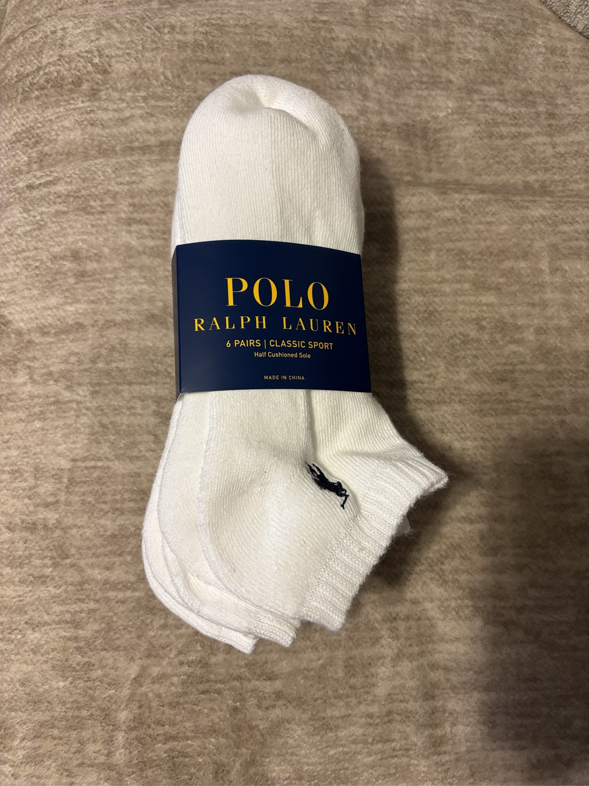 Polo Ralph Lauren Men\'s 6-Pairs Classic Sport Low Cut Socks White Polo Ralph Lauren Men\'s 6-Pairs Classic Sport Low Cut Socks White