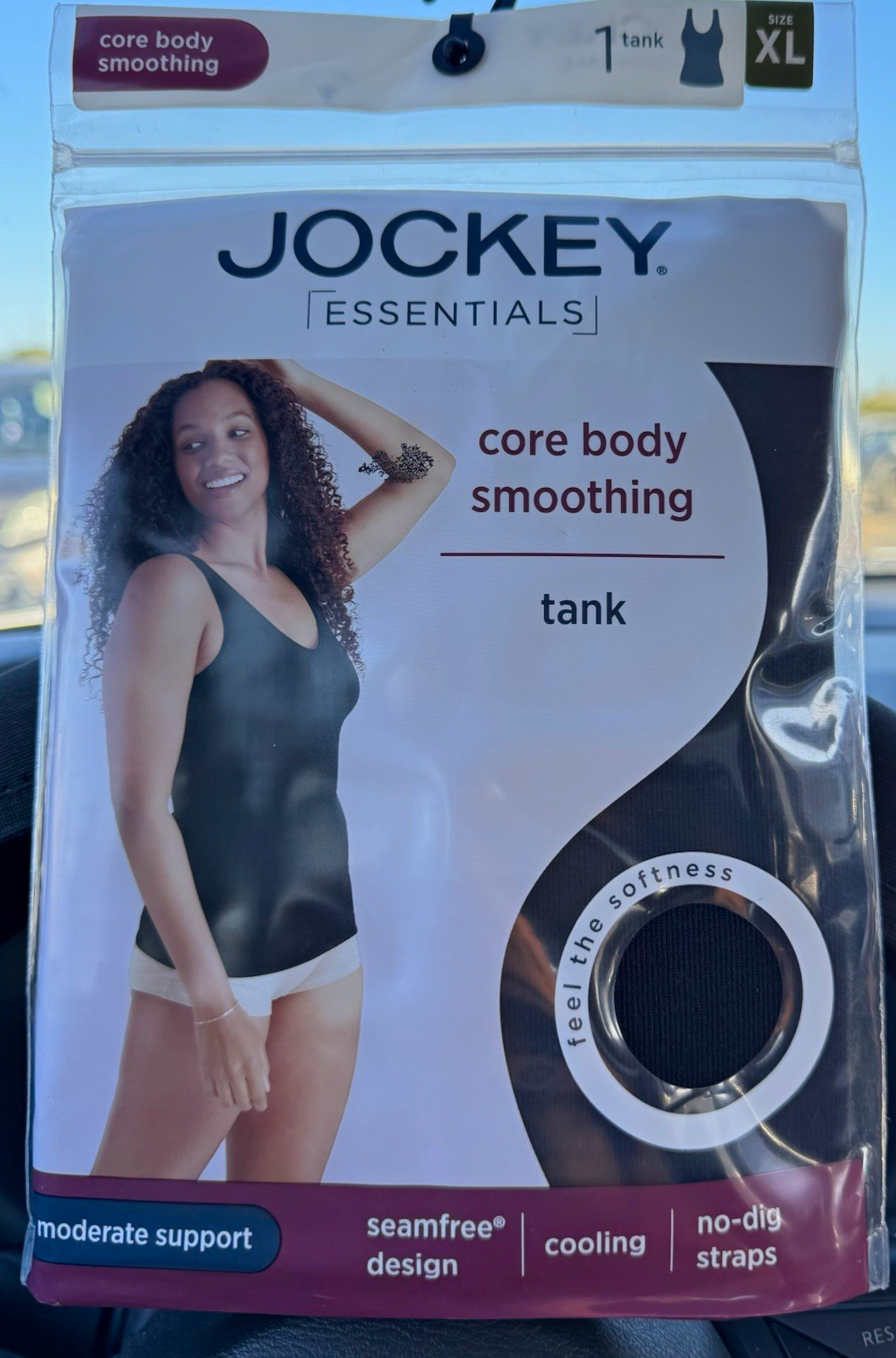Jockey Essentials Core Body Smoothing Tank Shapewear XL Black Cooling Seamless Jockey Essentials Core Body Smoothing Tank Shapewear XL Black Cooling Seamless