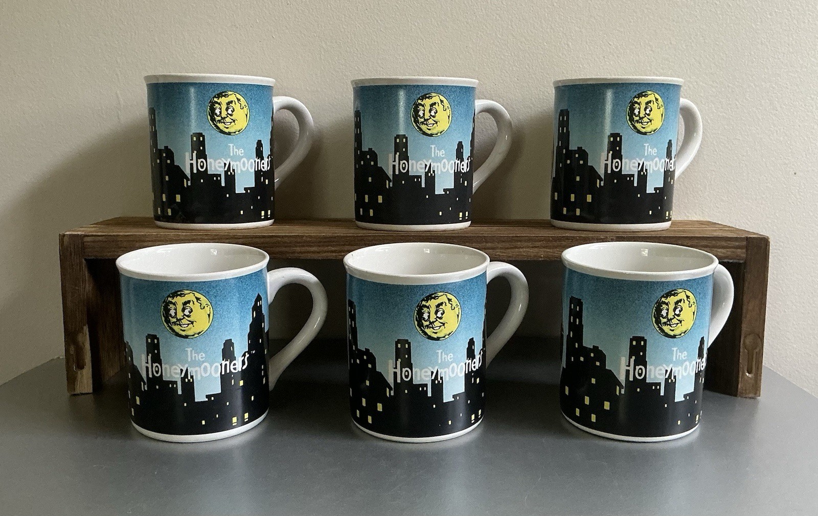 Vintage 1989 Hamilton Collection The Honeymooners Official Mug Collection SET/6