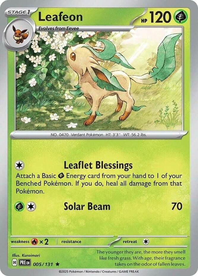 Leafeon - 005/131 - Holo Rare - Near Mint