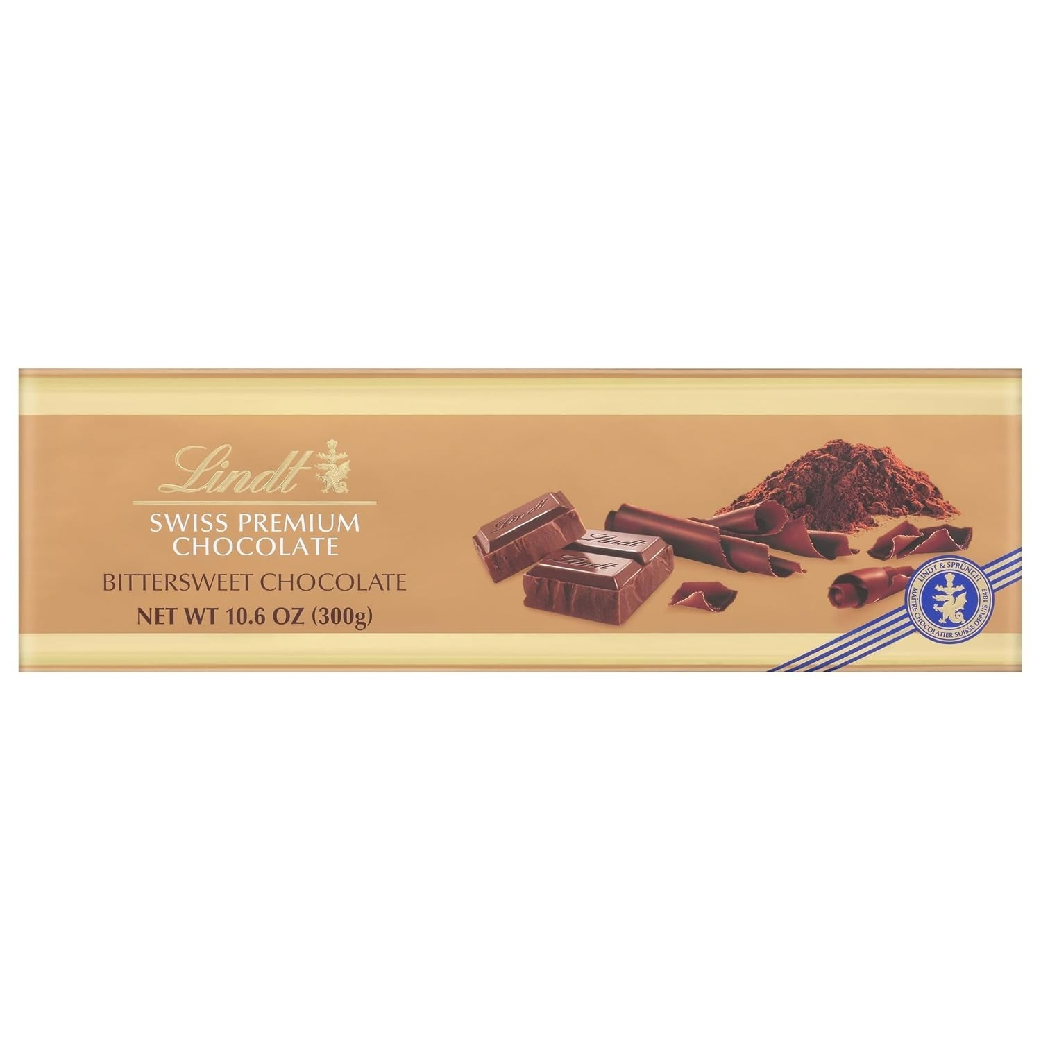 Lindt Swiss Bittersweet Dark Chocolate Bars 10.6 oz 4 Pack Premium