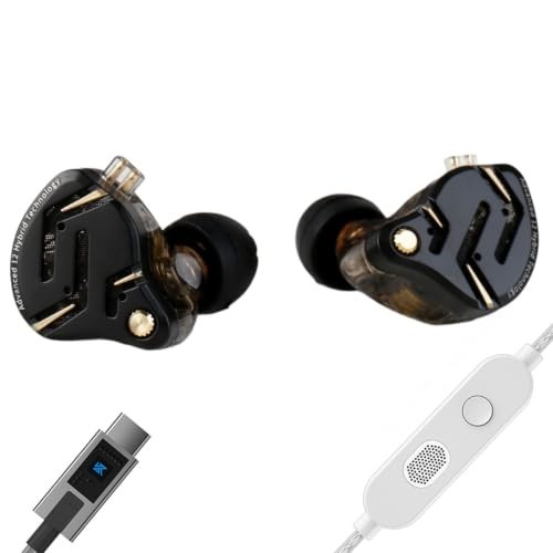 KZ ZS12 Pro 2 USB-C Wired IEM Earbuds 5BA+1DD Gaming Headset Mic