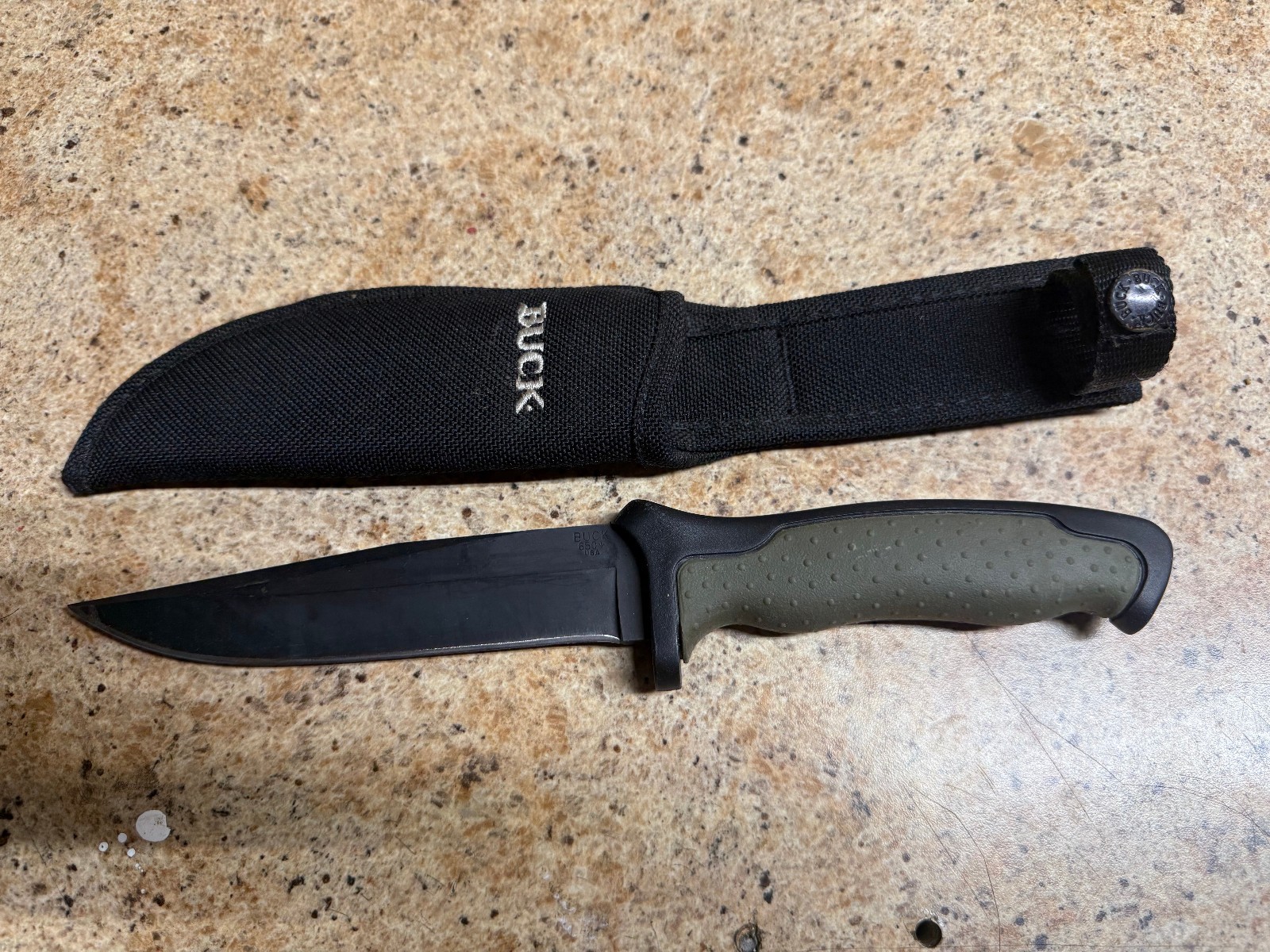 Vintage Buck USA 650 NightHawk Fixed Blade Knife w/Sheath- Vintage Buck USA 650 NightHawk Fixed Blade Knife w/Sheath-
