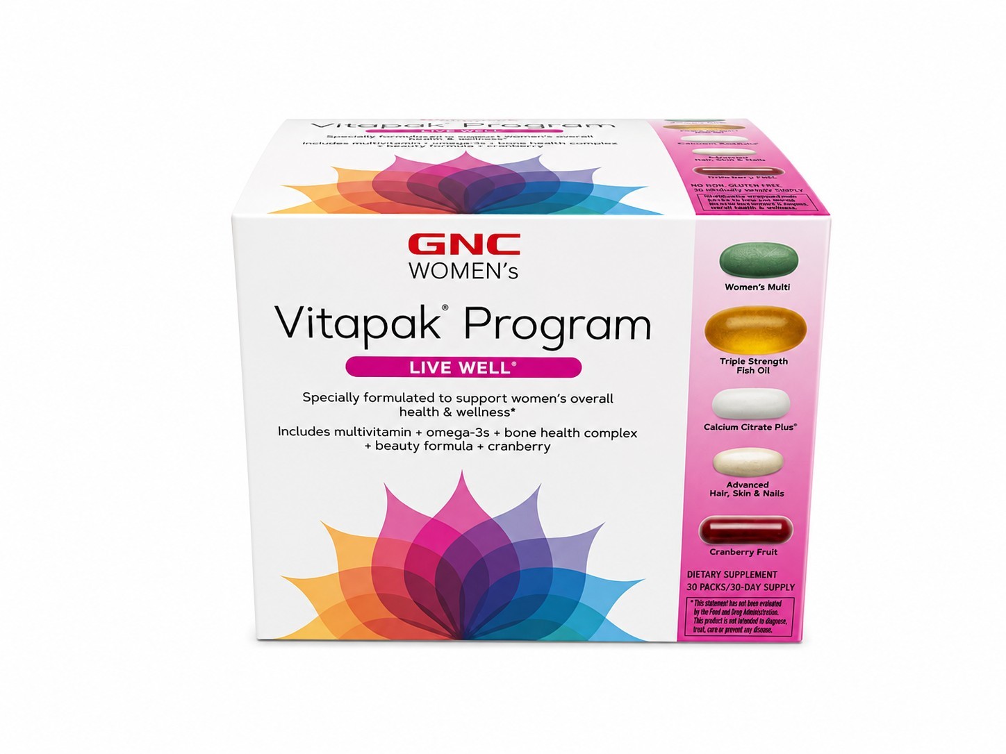 GNC Women's Vitapak Program Live Well 30 Packs 30 Day Supply Multivitamin New