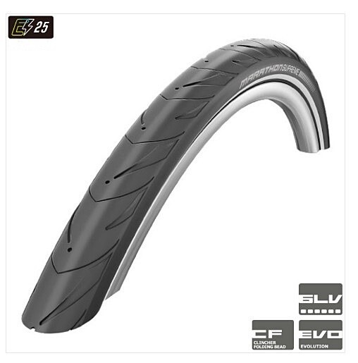 Schwalbe Marathon Supreme Bicycle Tire 26 x 1.6 Folding Clincher Black V-Guard