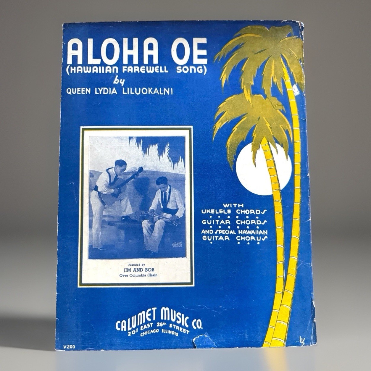 Aloha Oe Hawaiian Farewell Song Sheet Music Ukulele Hawaiian Guitar Calumet 1935