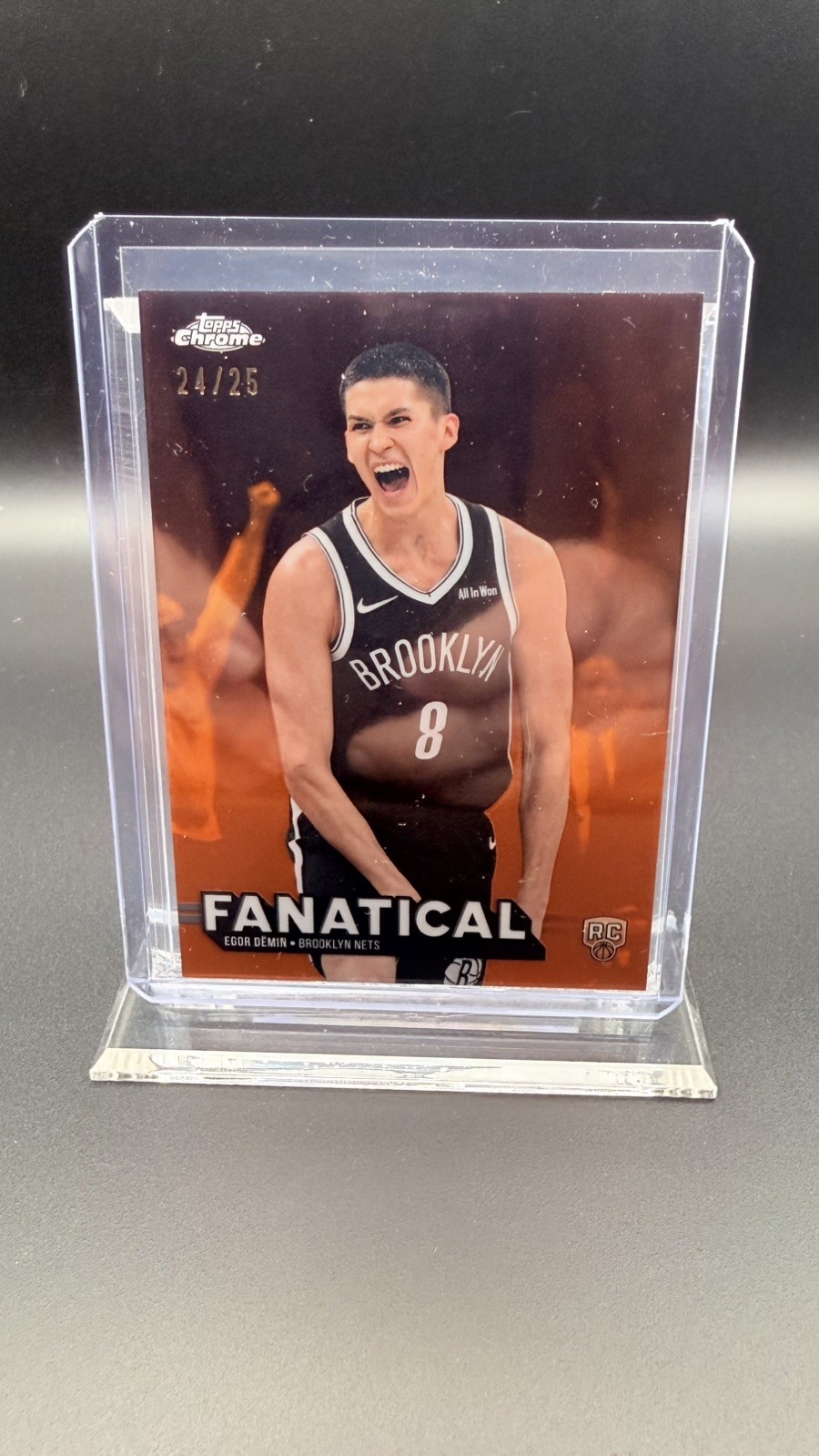 2025-26 Topps Chrome Update NBA Egor Demin Fanatical RC #FAN-18 Orange 24/25 SSP