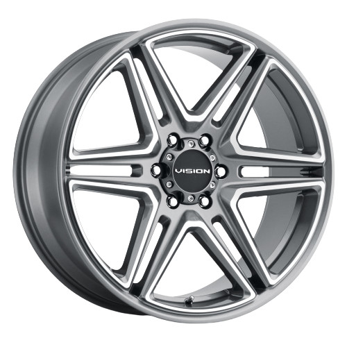 Vision Street-Designs 476 Wedge 24x9.5 6x135 +30 Gunmetal Machined Face Wheel Vision Street-Designs 476 Wedge 24x9.5 6x135 +30 Gunmetal Machined Face Wheel