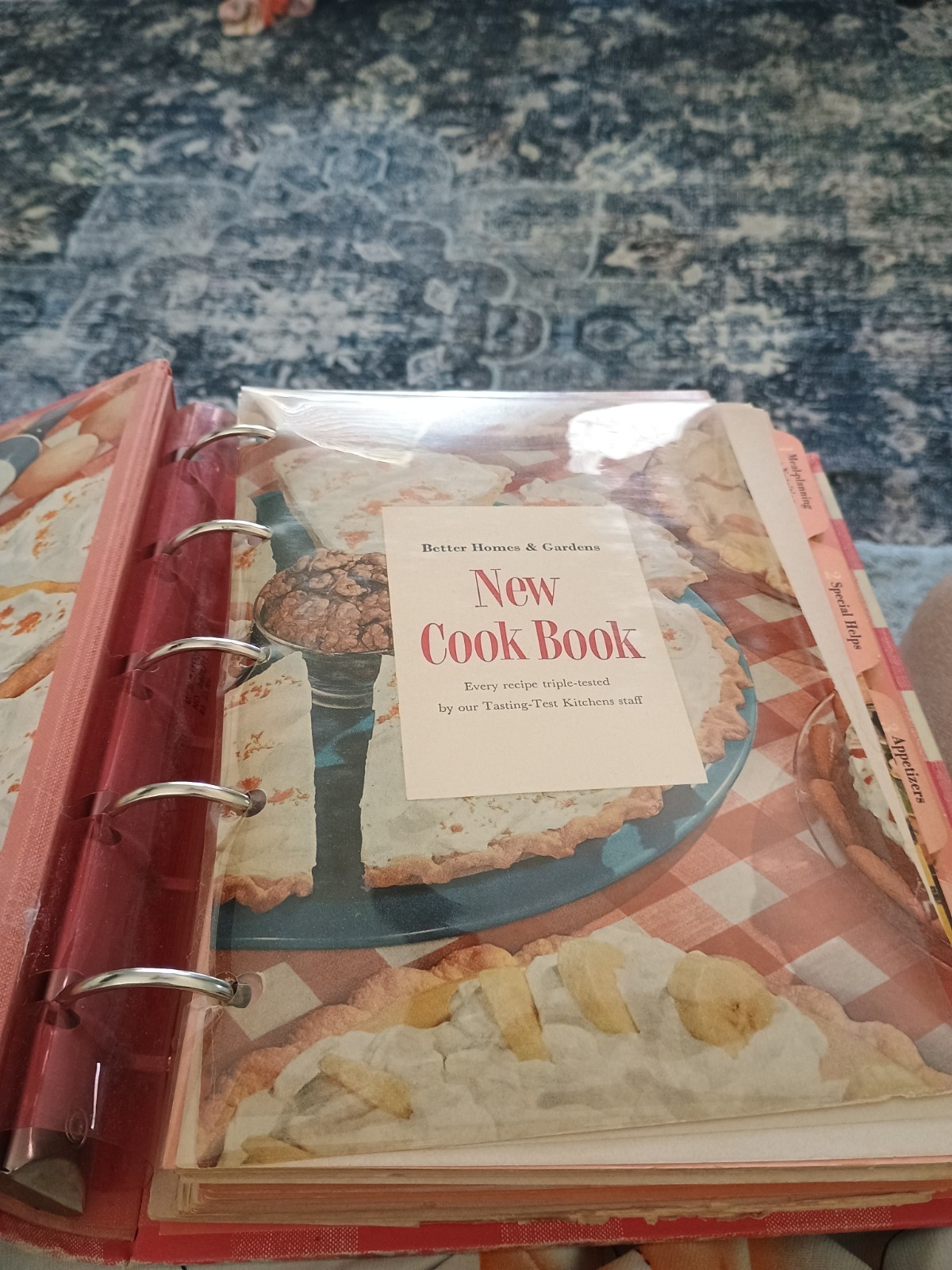Vintage 1953 Better Homes and Gardens New Cook Book 5 Ring Binder Plaid Cover