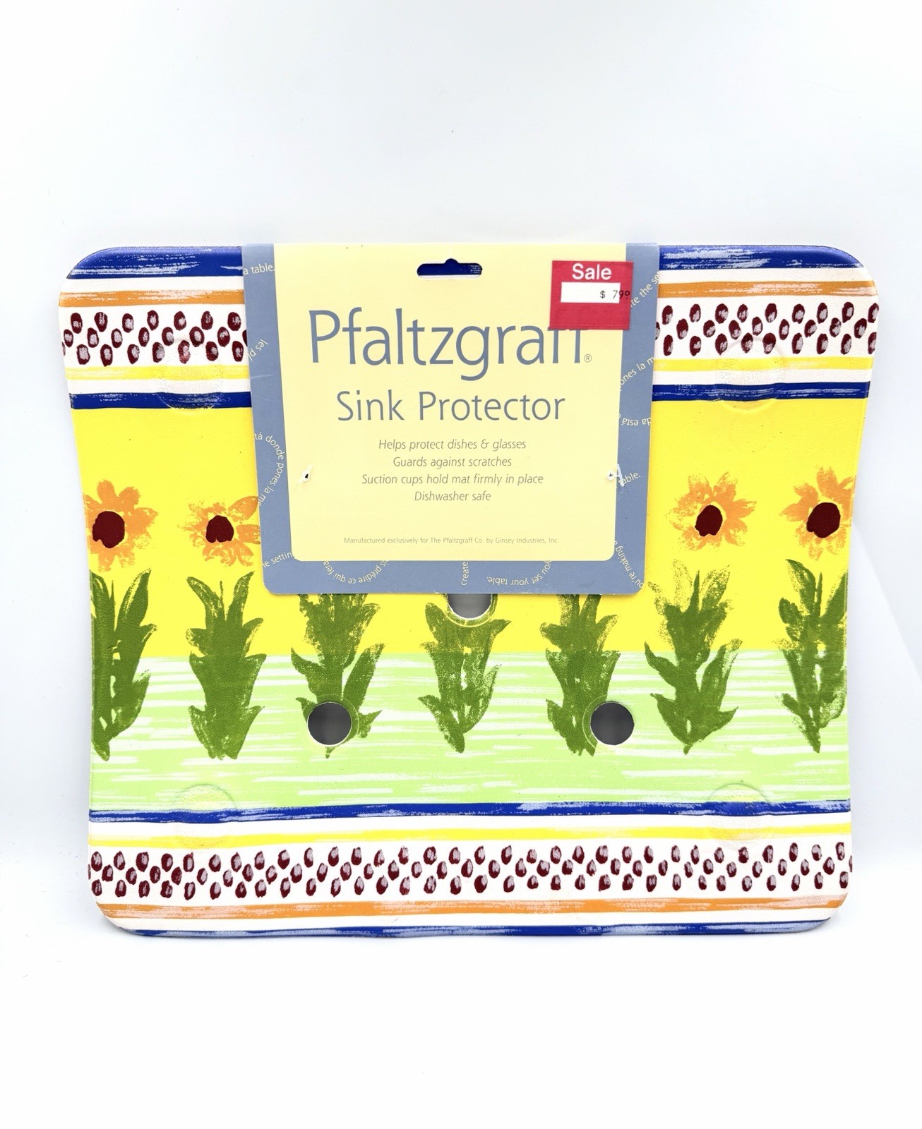 Vintage Pfaltzgraff PISTOULET Sunflower Sink Protector Mat Discontinued Pattern Vintage Pfaltzgraff PISTOULET Sunflower Sink Protector Mat Discontinued Pattern