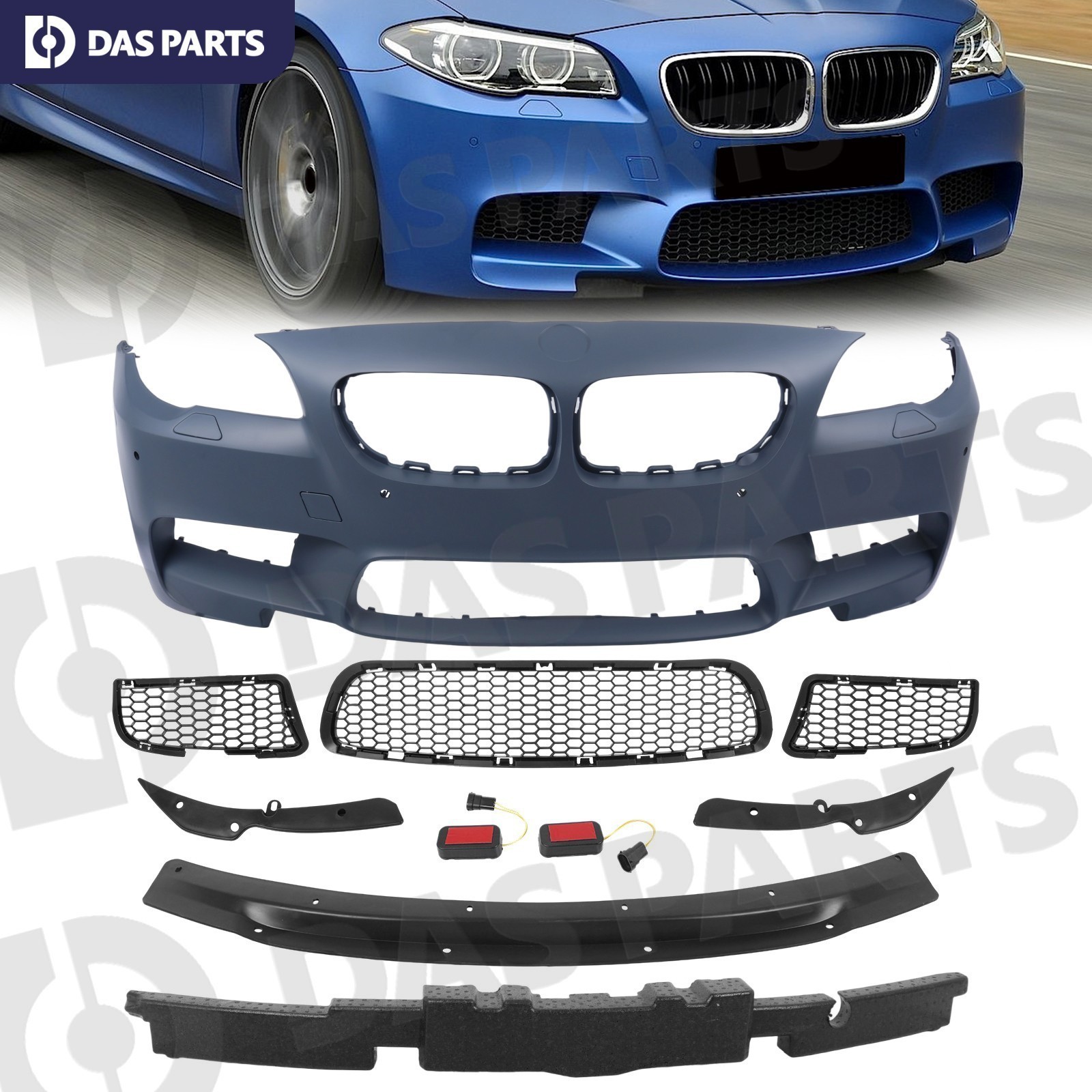 For 2011-2016 BMW 5 Series F10 M5 Style Full Front Bumper Cover Conversion Kit
