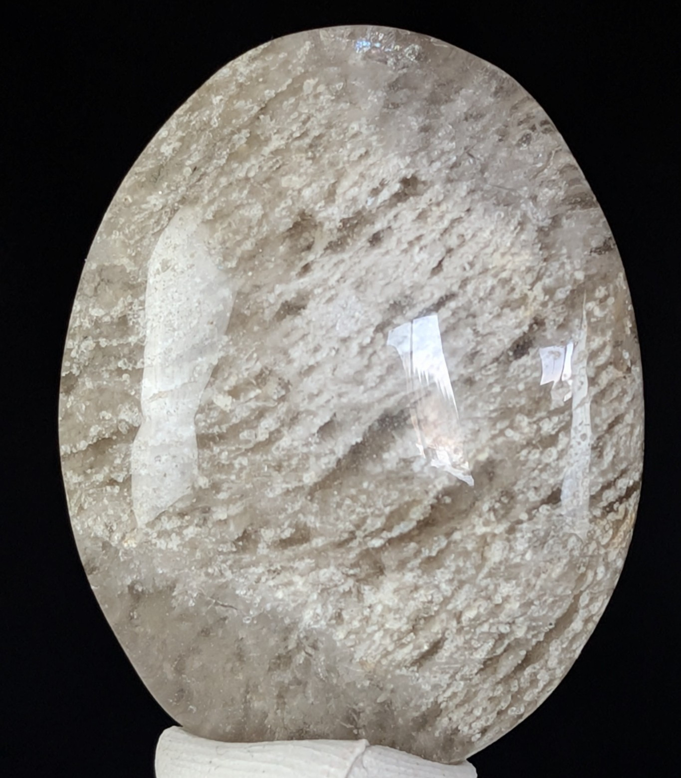 Thousand Layer Quartz Palmstone Lodolite Crystal Gemstone Fidget Worry Stone