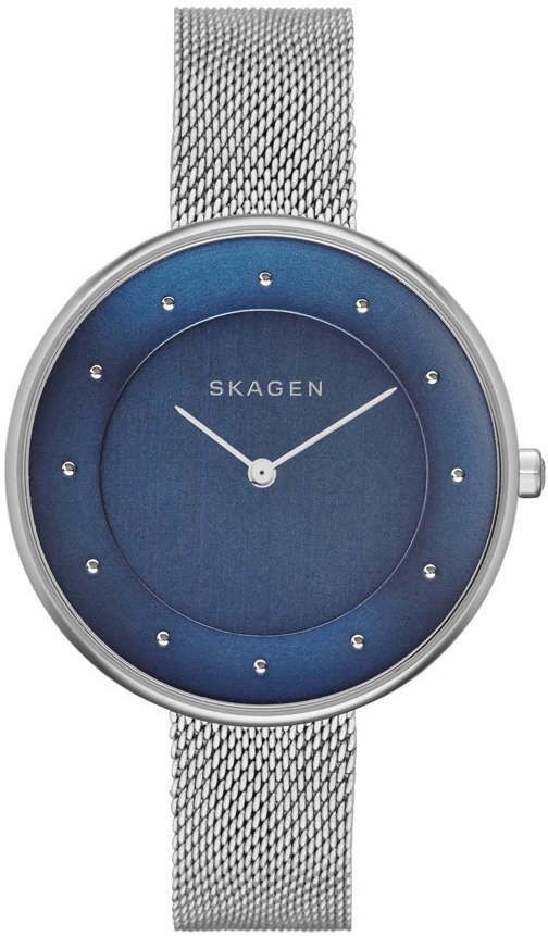 Skagen Gitte Blue Dial Stainless steel Mesh Band  Women's Watch SKW2293