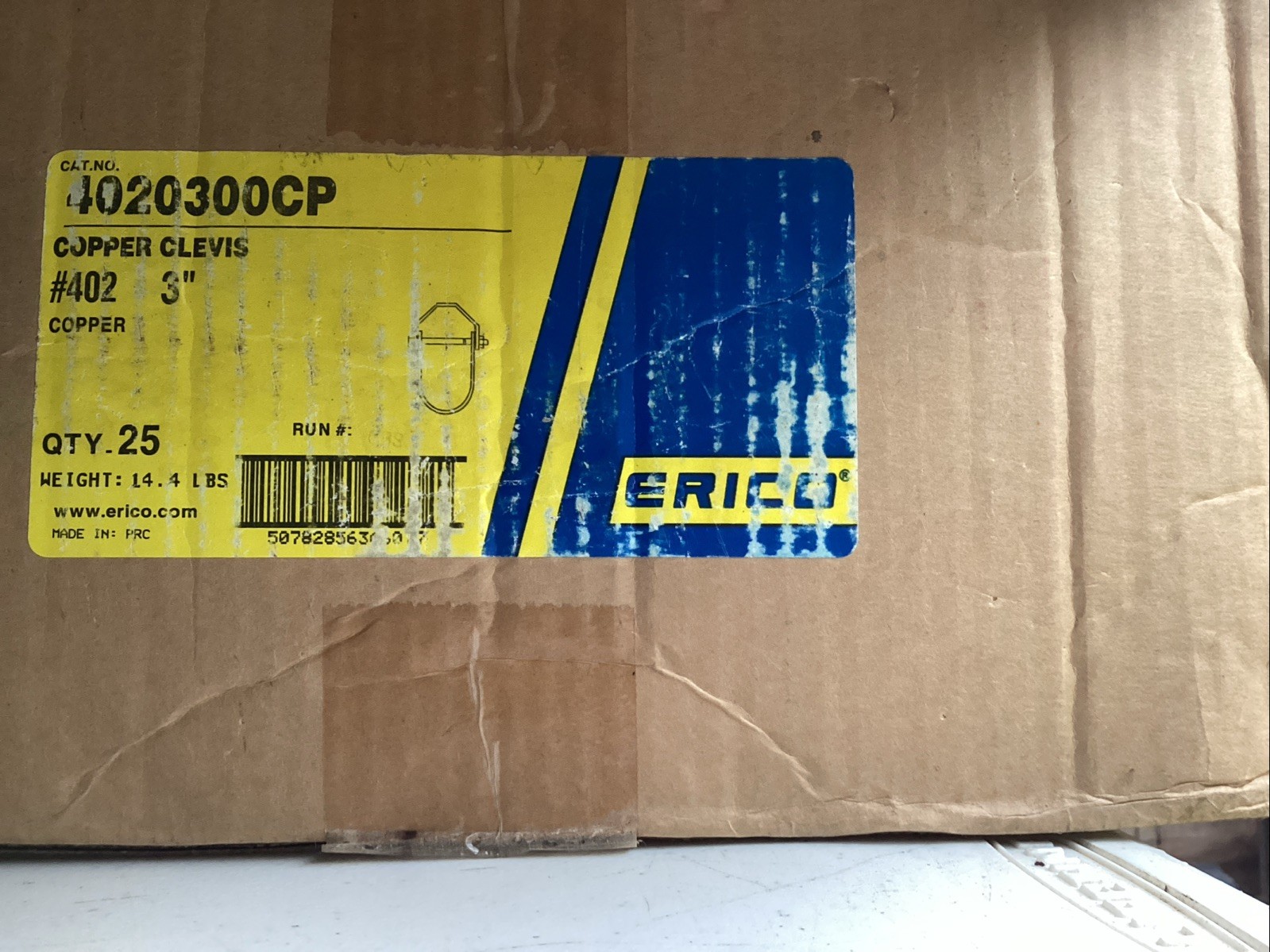 Copper Clevis Hanger Number 402 3 inch Lot Of 25 Pc In 1 Box Erico 4020300CP Copper Clevis Hanger Number 402 3 inch Lot Of 25 Pc In 1 Box Erico 4020300CP