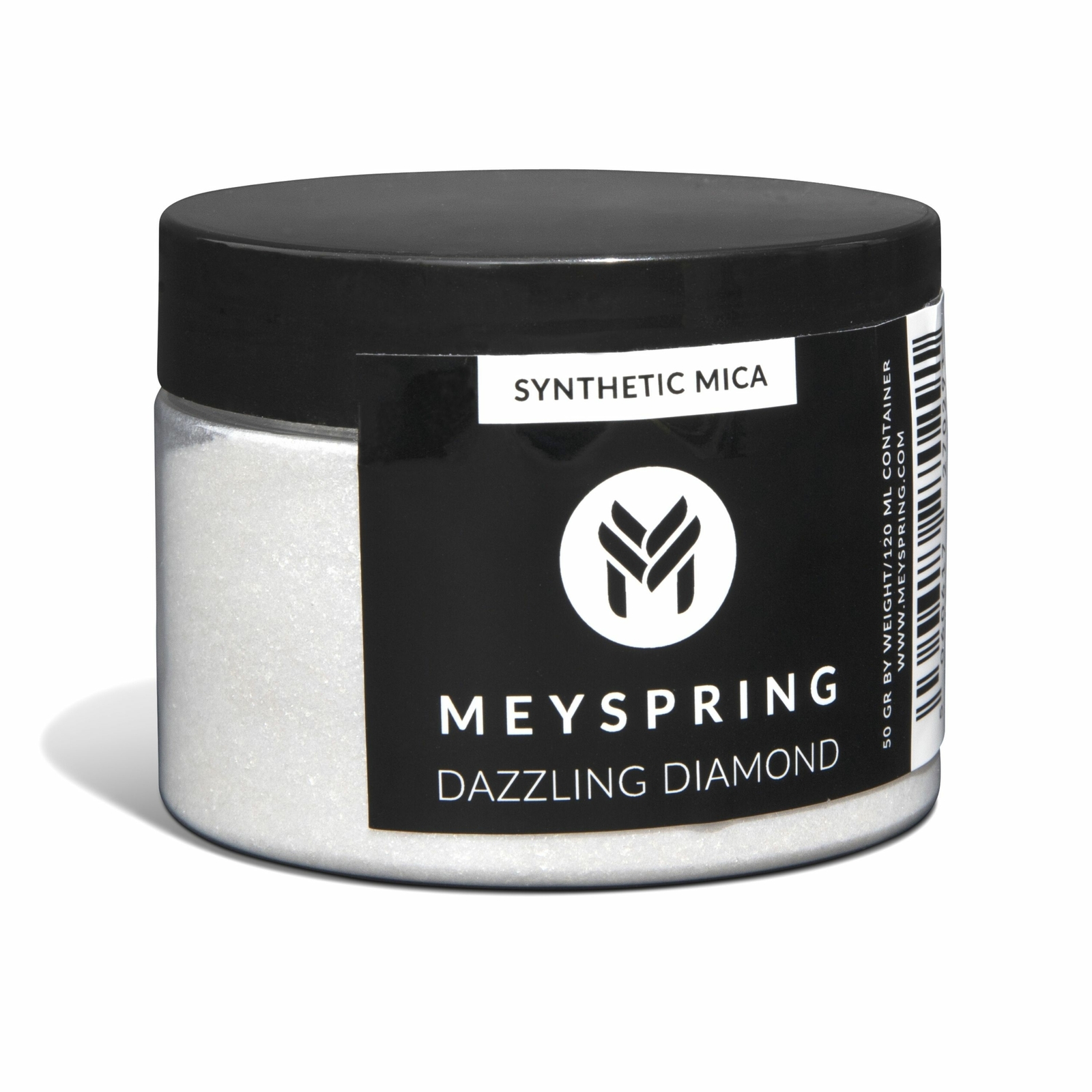 MEYSPRING Dazzling Diamond White Fine Glitter Powder 50g - Synthetic Mica Powder MEYSPRING Dazzling Diamond White Fine Glitter Powder 50g - Synthetic Mica Powder