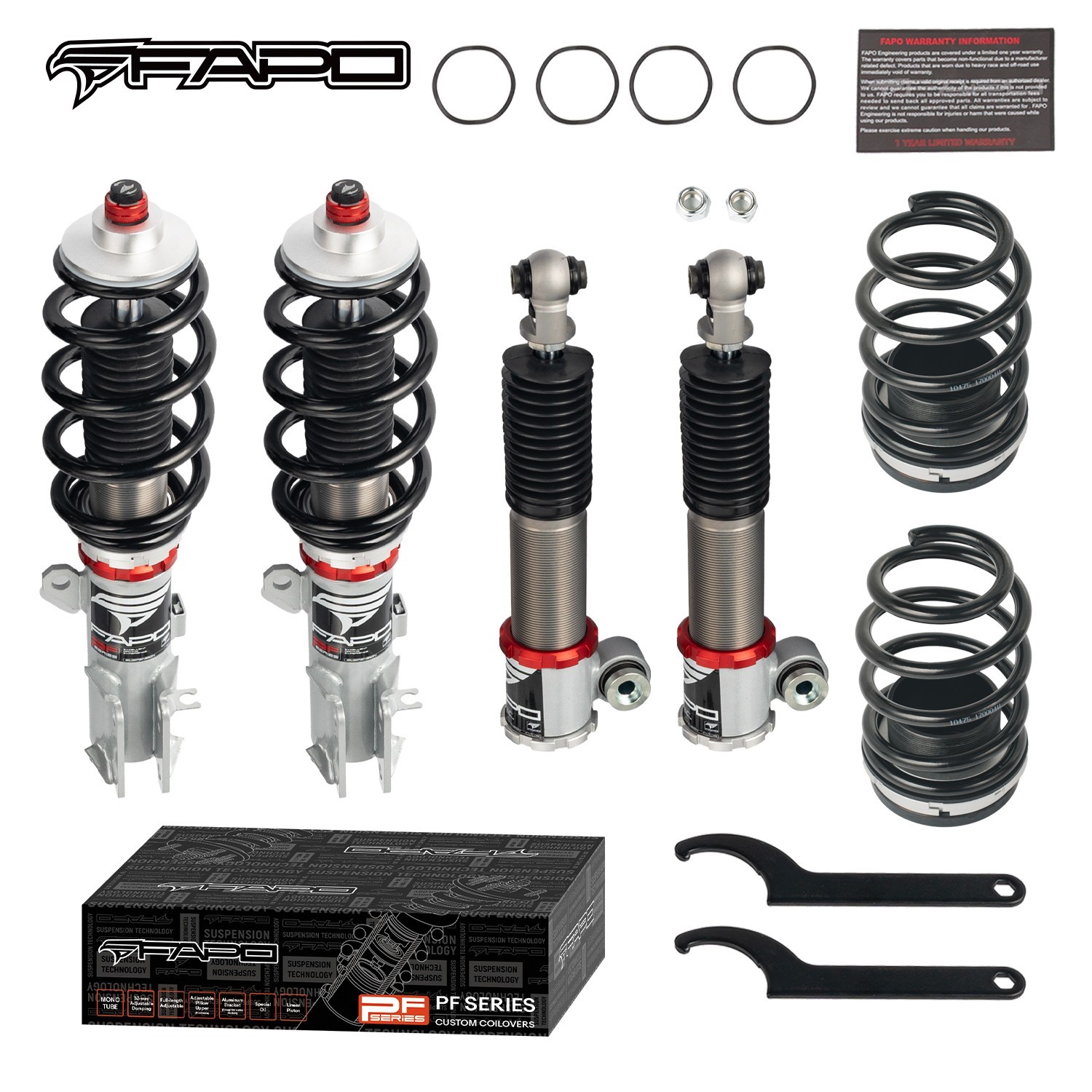 FAPO PF Series 32 Levels Damper Coilover Lowering for Kia Rio (UB) 2012-2017