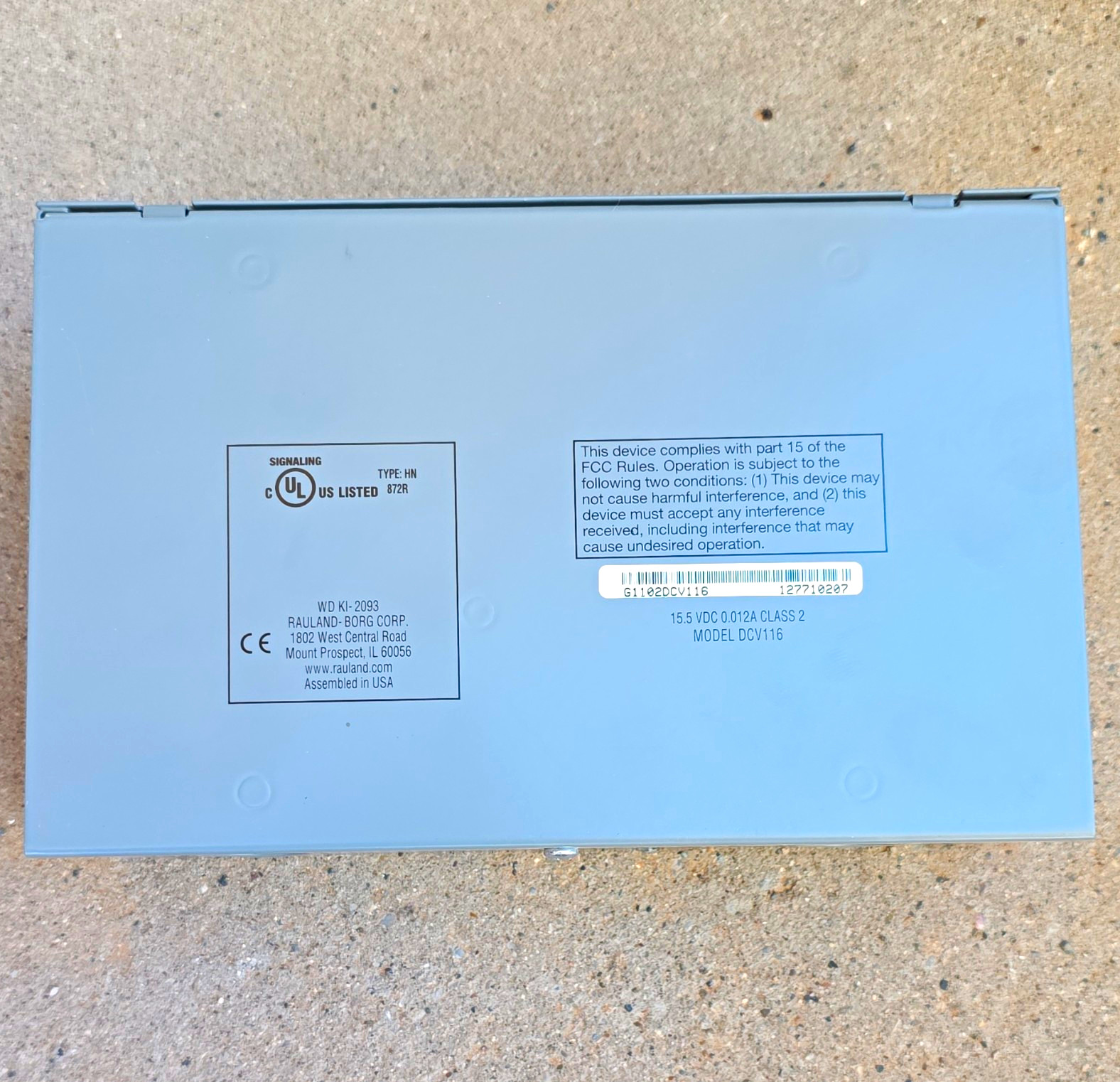 Rauland-Borg DCV116 Alarm Control Panel Circuit Board in Enclosure Rauland-Borg DCV116 Alarm Control Panel Circuit Board in Enclosure
