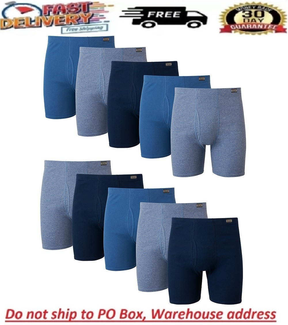 Hanes Men's Super Value Pack Assorted Boxer Briefs, 10-Pack Soft and Breathable