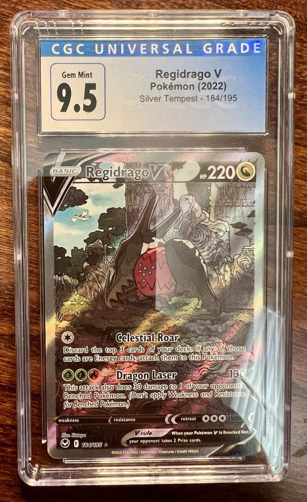 Pokémon Silver Tempest Regidrago V 184/195 Full Art 2022 CGC 9.5