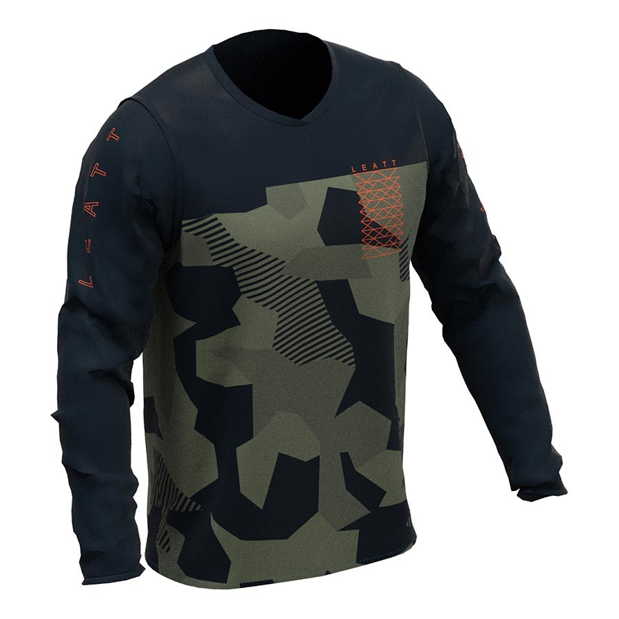 Leatt MTB Gravity 3.0 Men Short Sleeve Cycling Jersey XS Camo