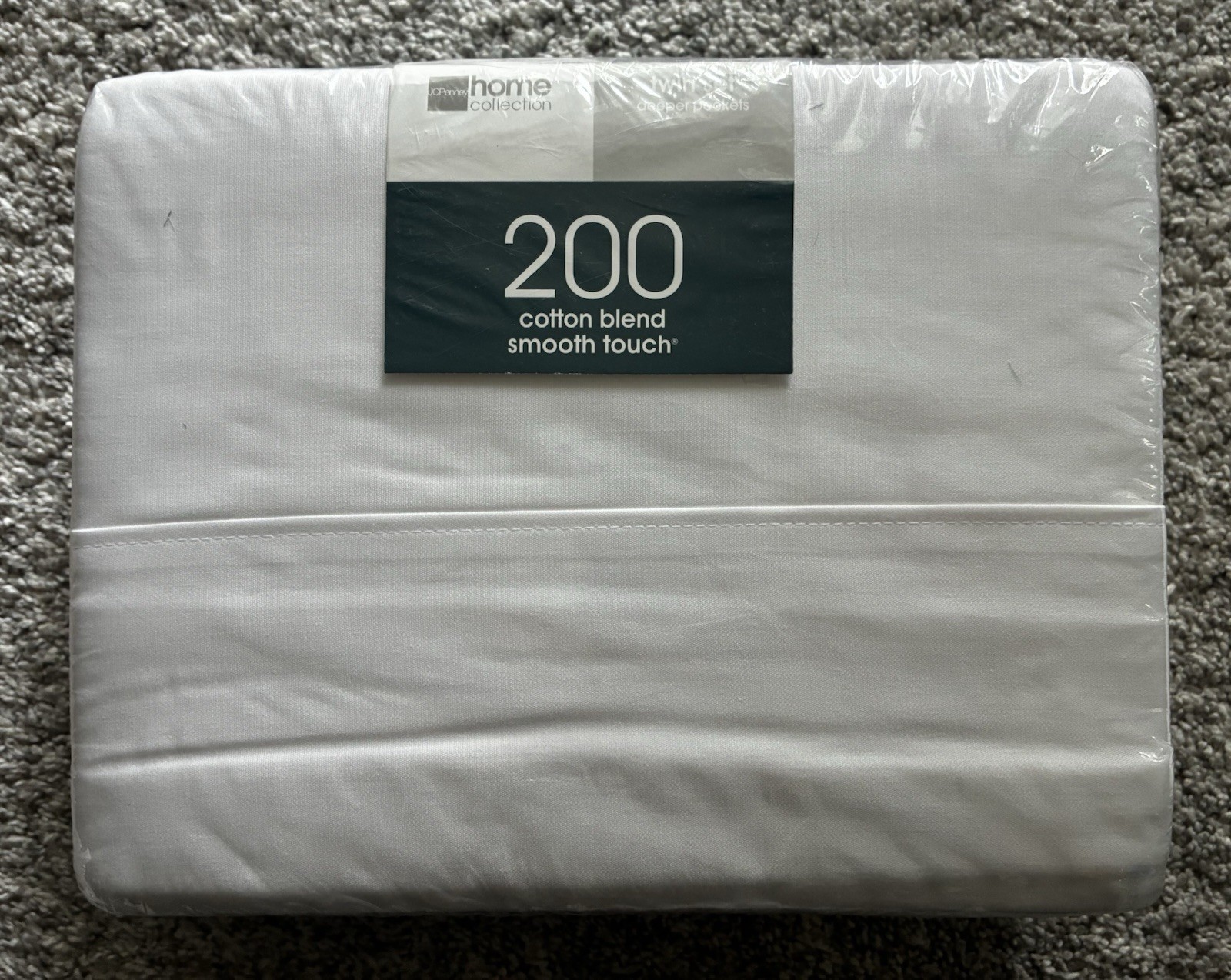 Vtg NEW JCPenney Home Smooth touch Percale 200 Thread Count Twin Sheet Set