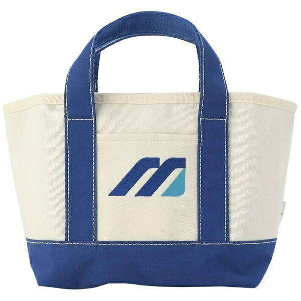 Mizuno Monogram M Mini Tote Bag 5LGP261501 White X Blue Polyester NEW JAPAN