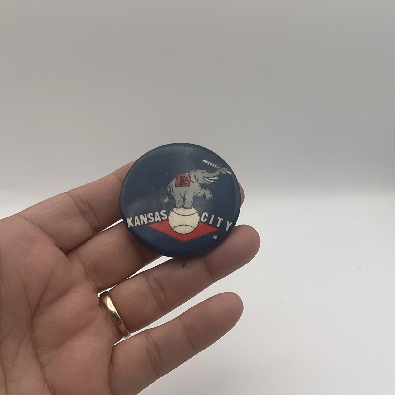 Vintage 1950s Kansas City Athletics Baseball Pin A\'s Pinback Button Vintage 1950s Kansas City Athletics Baseball Pin A\'s Pinback Button