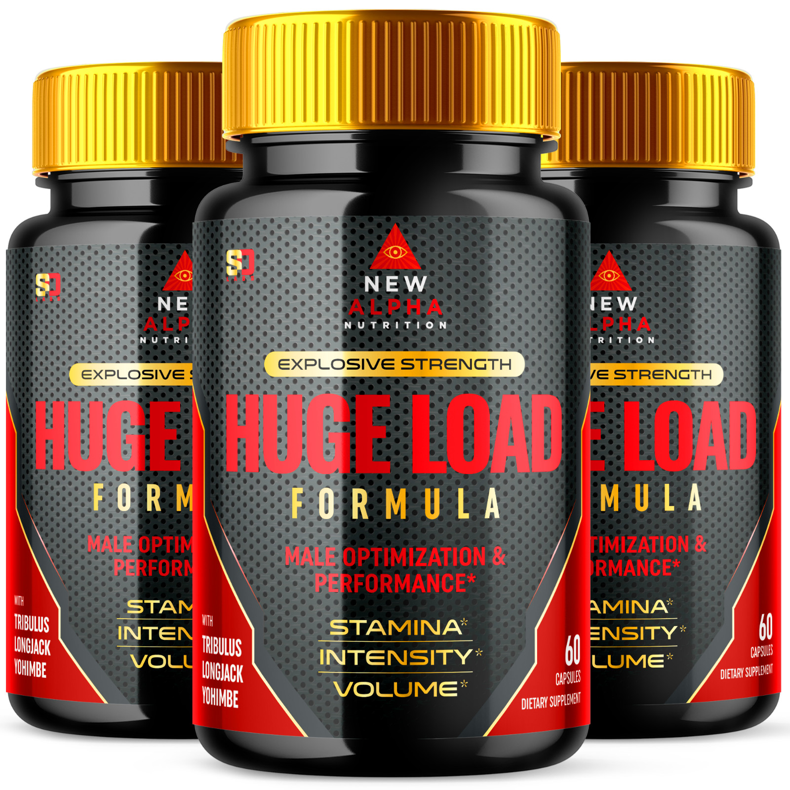 Huge Load Formula Optimizes Strength, Boost Performance and Stamina (3 Pack)
