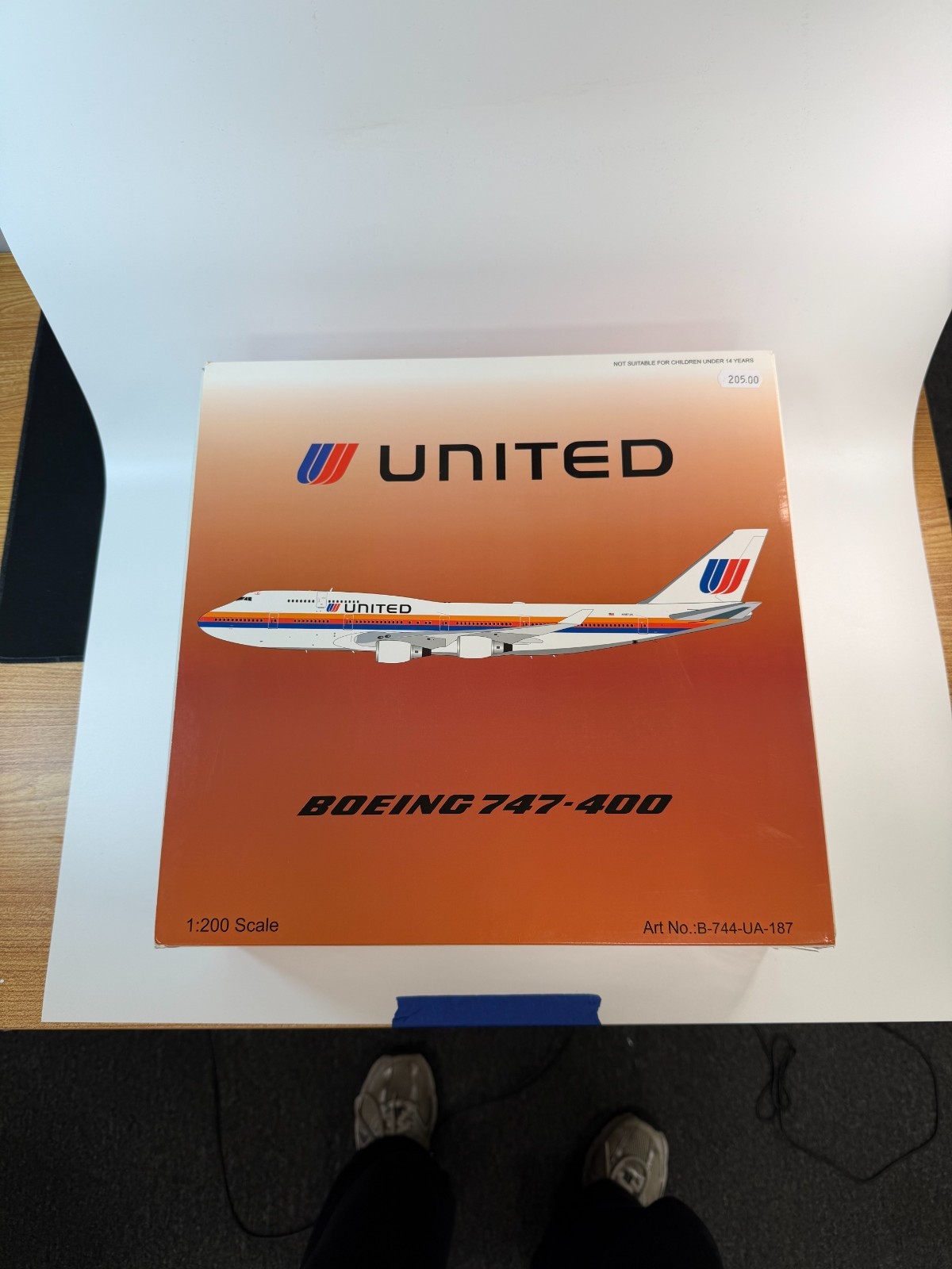 InFlight200 B-Models United Boeing 747-400 N187UA Saul Bass 1:200 B-744-UA-187
