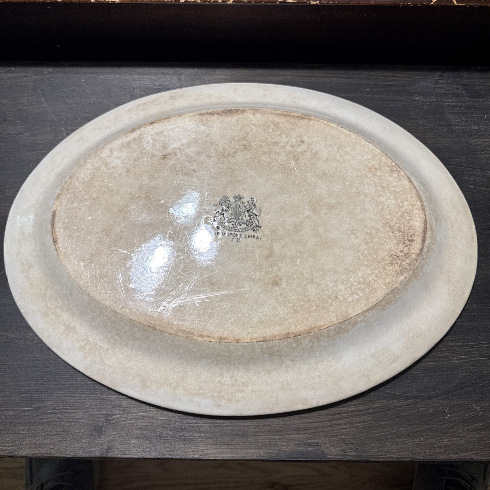 Antique Jacob Furnival Victorian English Ironstone 16.5 Inch Serving Platter Antique Jacob Furnival Victorian English Ironstone 16.5 Inch Serving Platter