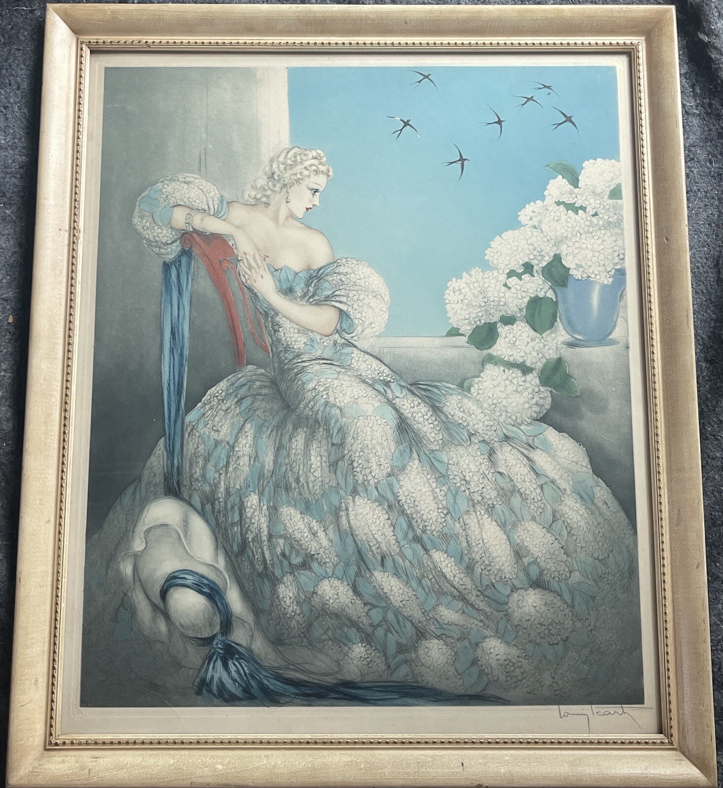 LOUIS ICART “Symphony In Blue” 1936, Original Etching, Signed and Stamped