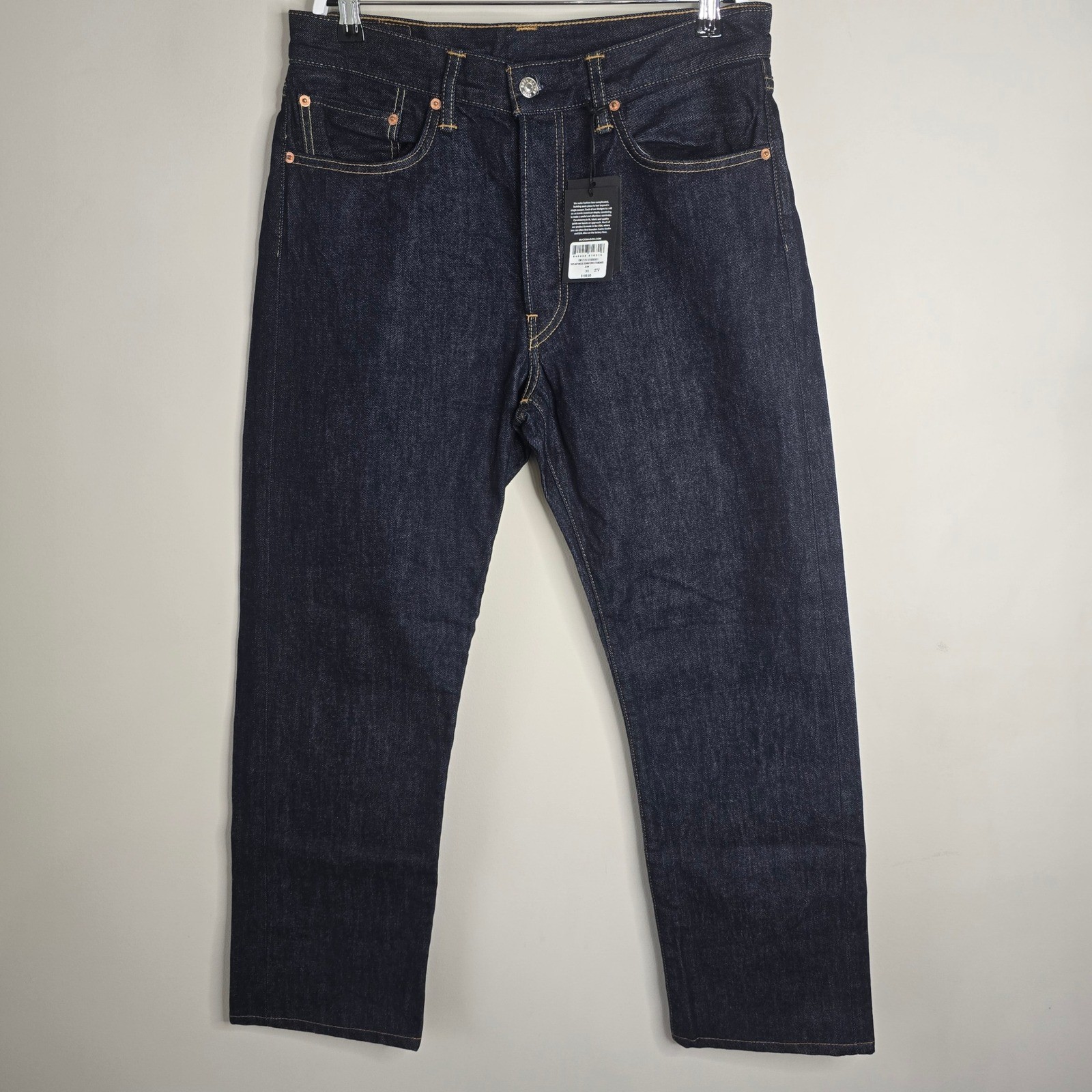 Buck Mason Ford Standard Jeans 13.25oz Japanese Indigo Denim Mens 31x30 12125