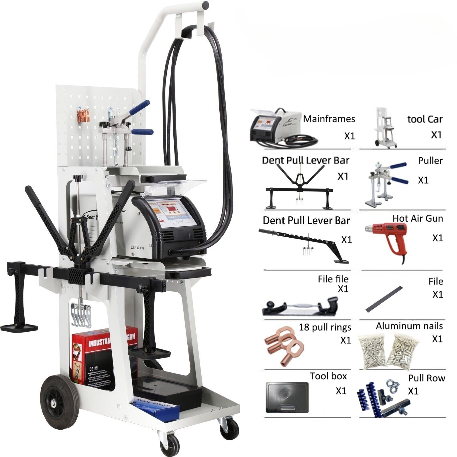 F8100 Auto Body Dent Puller System - Aluminum Spot & Stud Welder 110V/220V