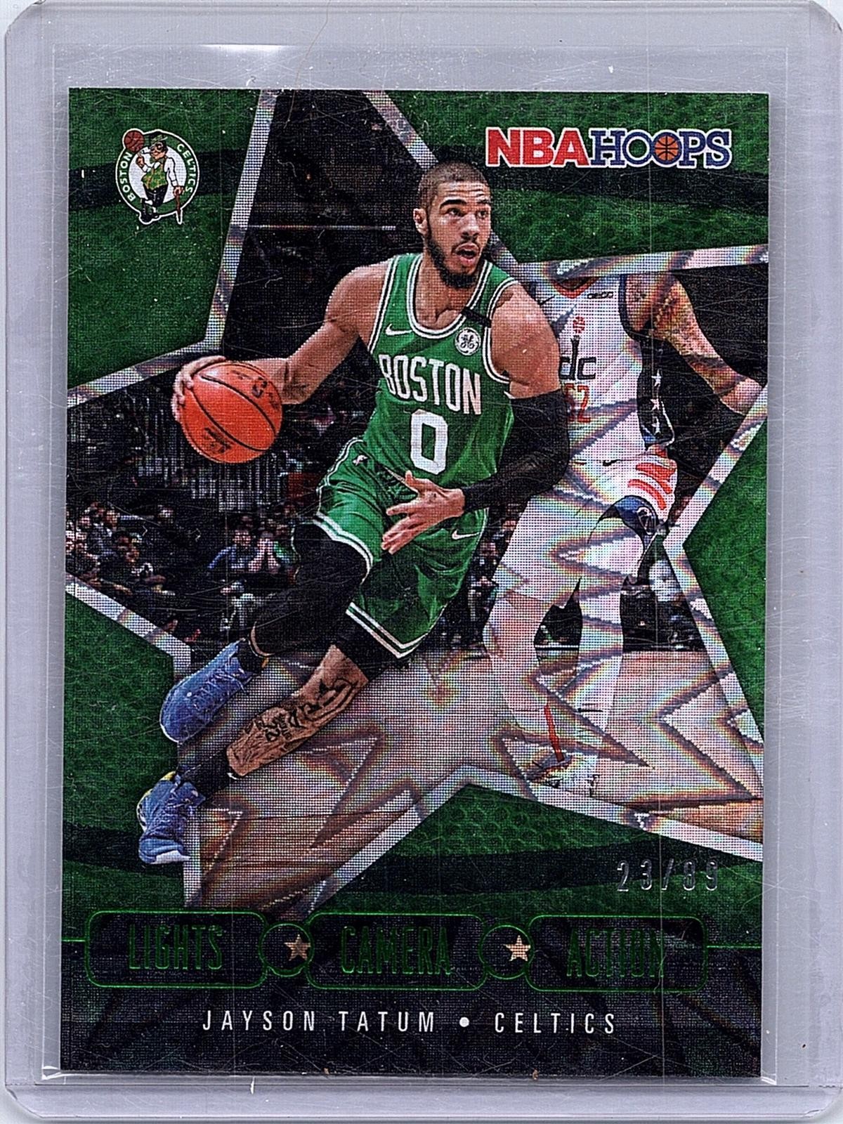 2020-21 Hoops #6 Jayson Tatum Lights Camera Action Green Explosion #/89