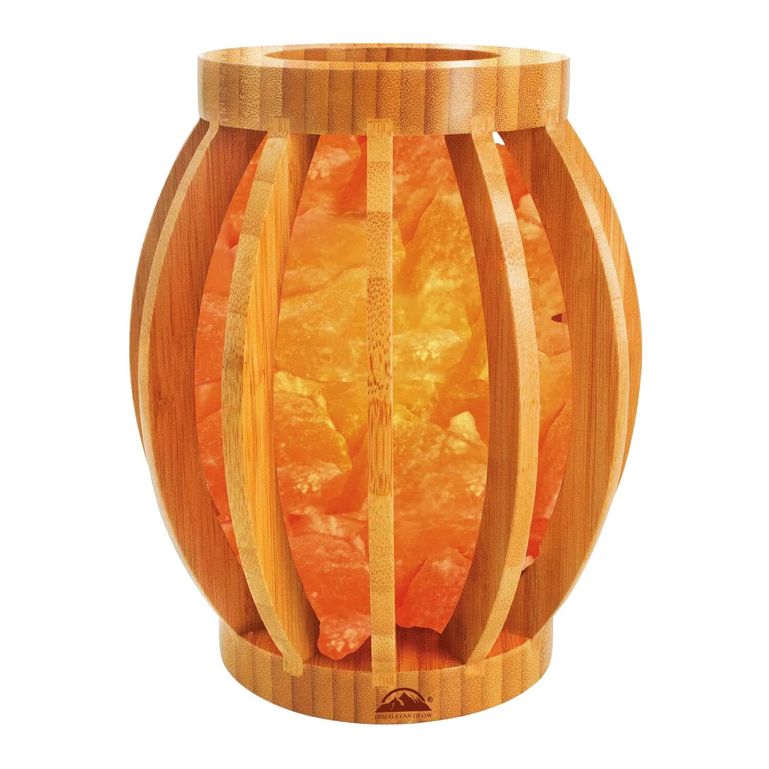Himalayan Glow 1348 Bamboo Basket Salt Lamp Crystal Pink Chunks, Nightlight Himalayan Glow 1348 Bamboo Basket Salt Lamp Crystal Pink Chunks, Nightlight