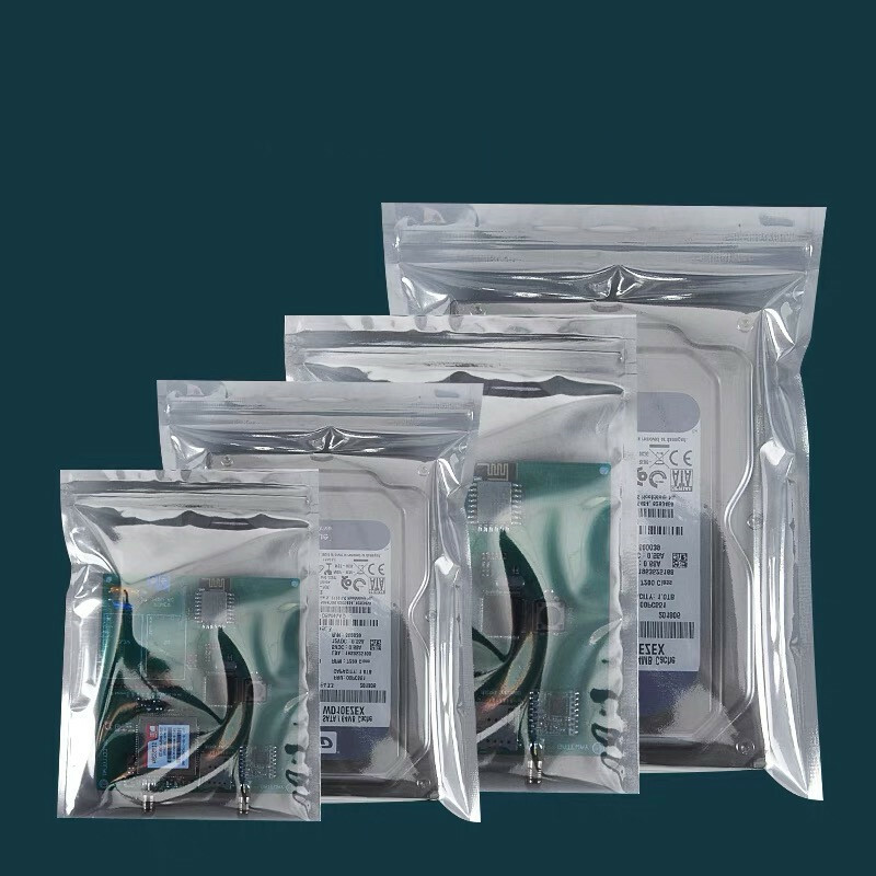 Anti-Static ESD Shielding Silver Zip-Lock Reclosable Bags For Small Electronics Anti-Static ESD Shielding Silver Zip-Lock Reclosable Bags For Small Electronics