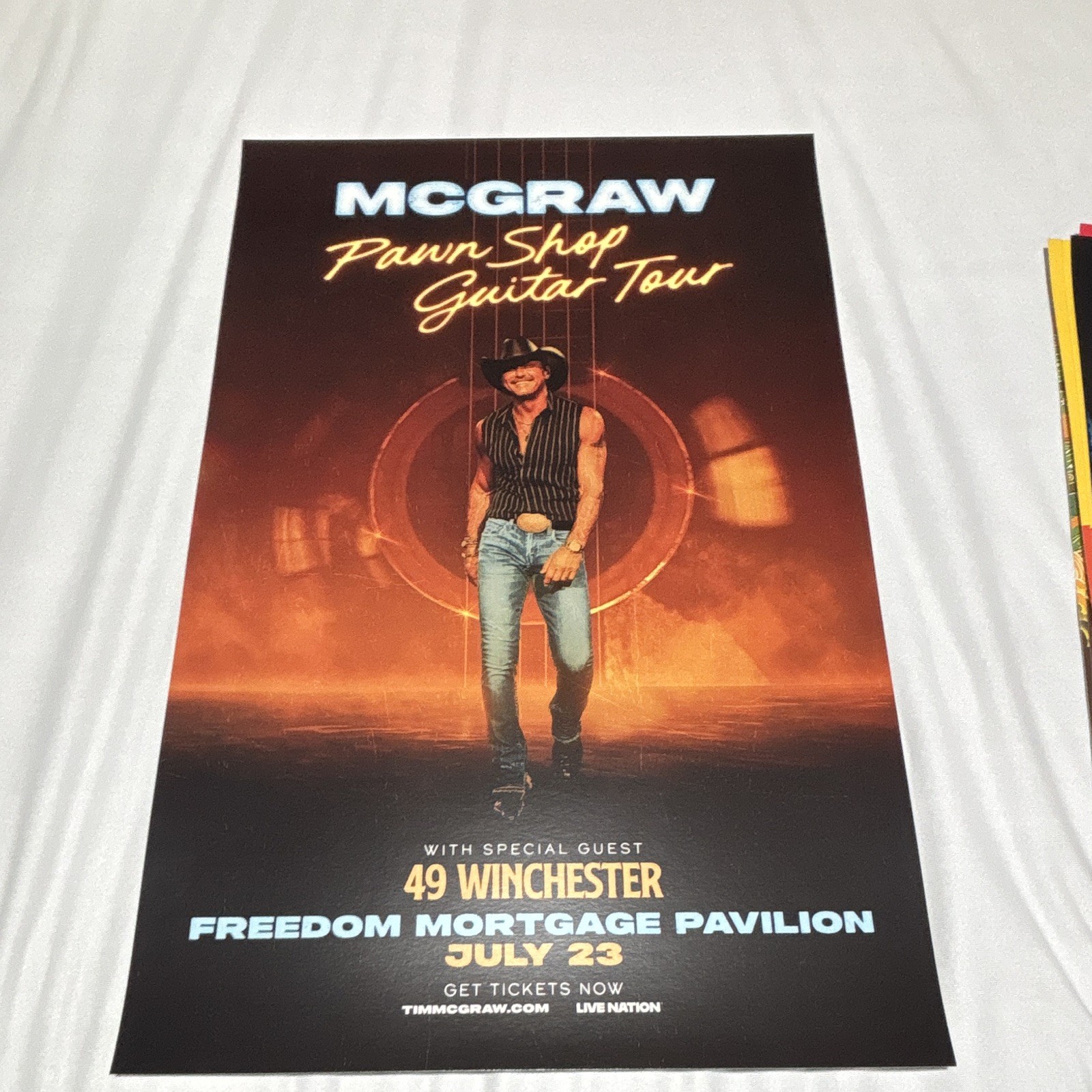 Tim McGraw Poster — Pawn Shop Guitar Tour — Camden NJ 7/23/26 11x17 49Winchester Tim McGraw Poster — Pawn Shop Guitar Tour — Camden NJ 7/23/26 11x17 49Winchester