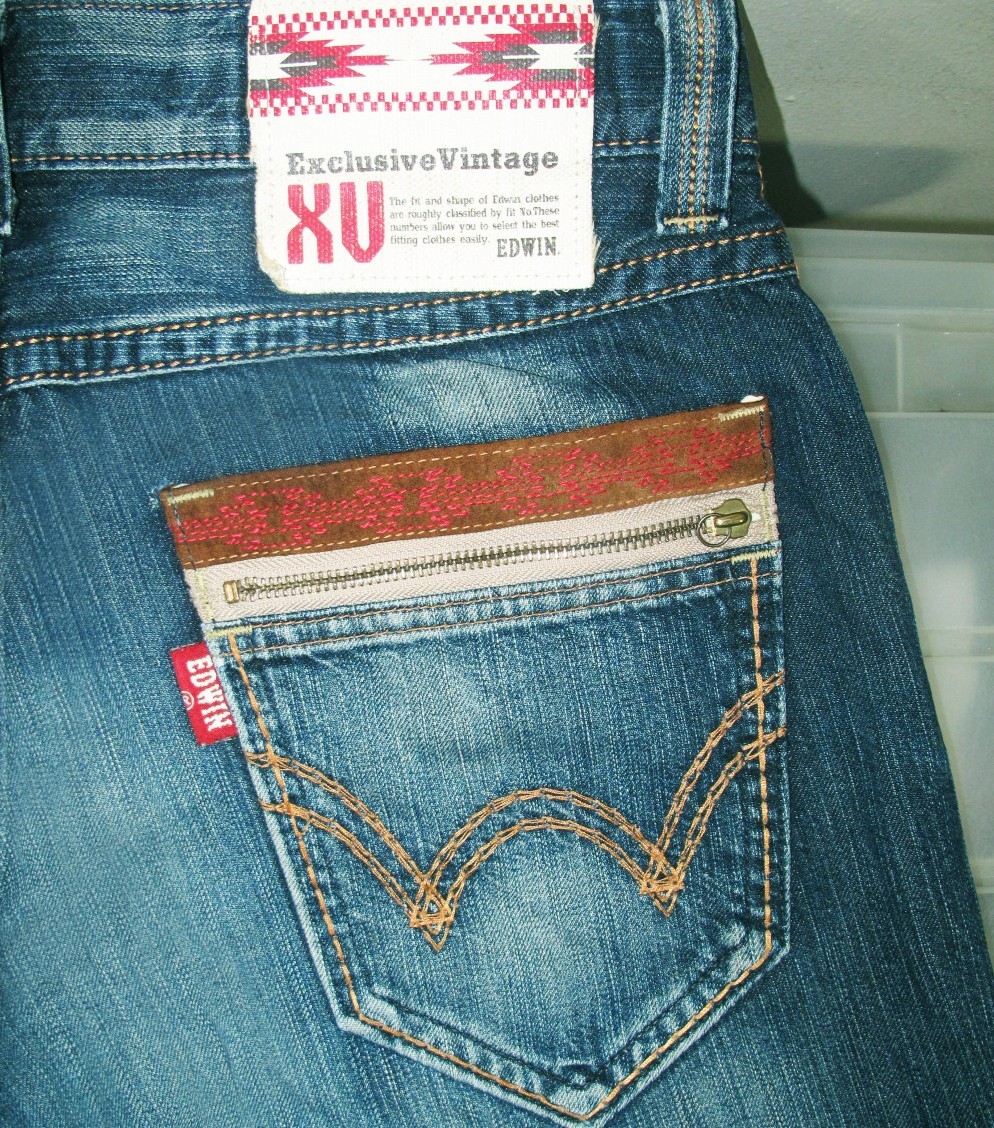 HOT JAPAN Men\'s EDWIN XV 434XVS RELAXED STRAIGHT VELVET TRIM 7 Pcks Jeans 32 x32