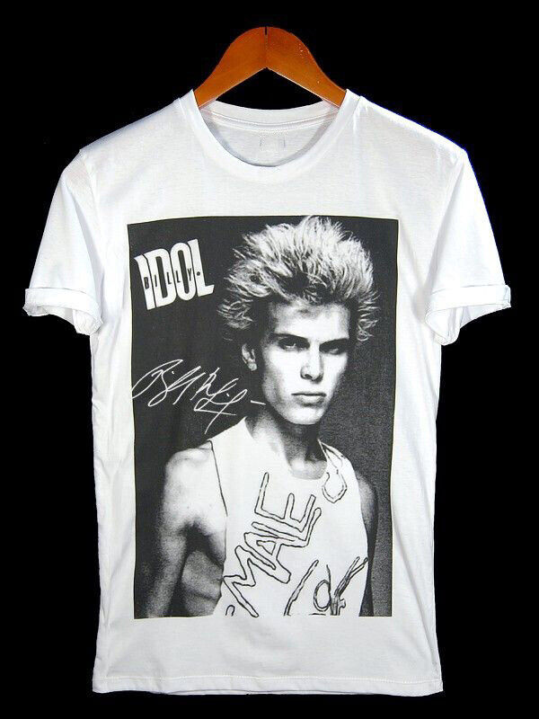 vtg Billy Idol artwork white T-shirt Unisex All sizes X231