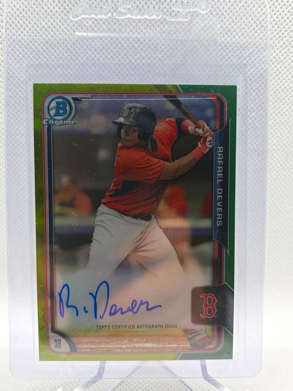 2015 Bowman Chrome Rafael Devers Green Refractor Auto RC /99 Red Sox #BCAP-RD 2015 Bowman Chrome Rafael Devers Green Refractor Auto RC /99 Red Sox #BCAP-RD
