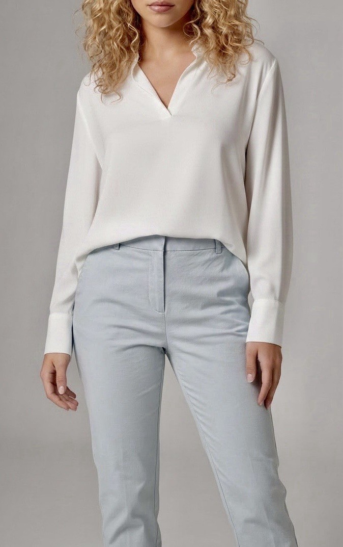 NWT Talbots Signature Women’s Size 8 Blue Cotton Blend Crop Pant