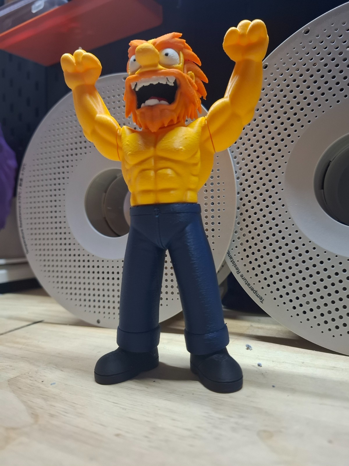 Groundskeeper Willie Simpsons 90s nostalgia 3D Printed 7 inches tall Groundskeeper Willie Simpsons 90s nostalgia 3D Printed 7 inches tall