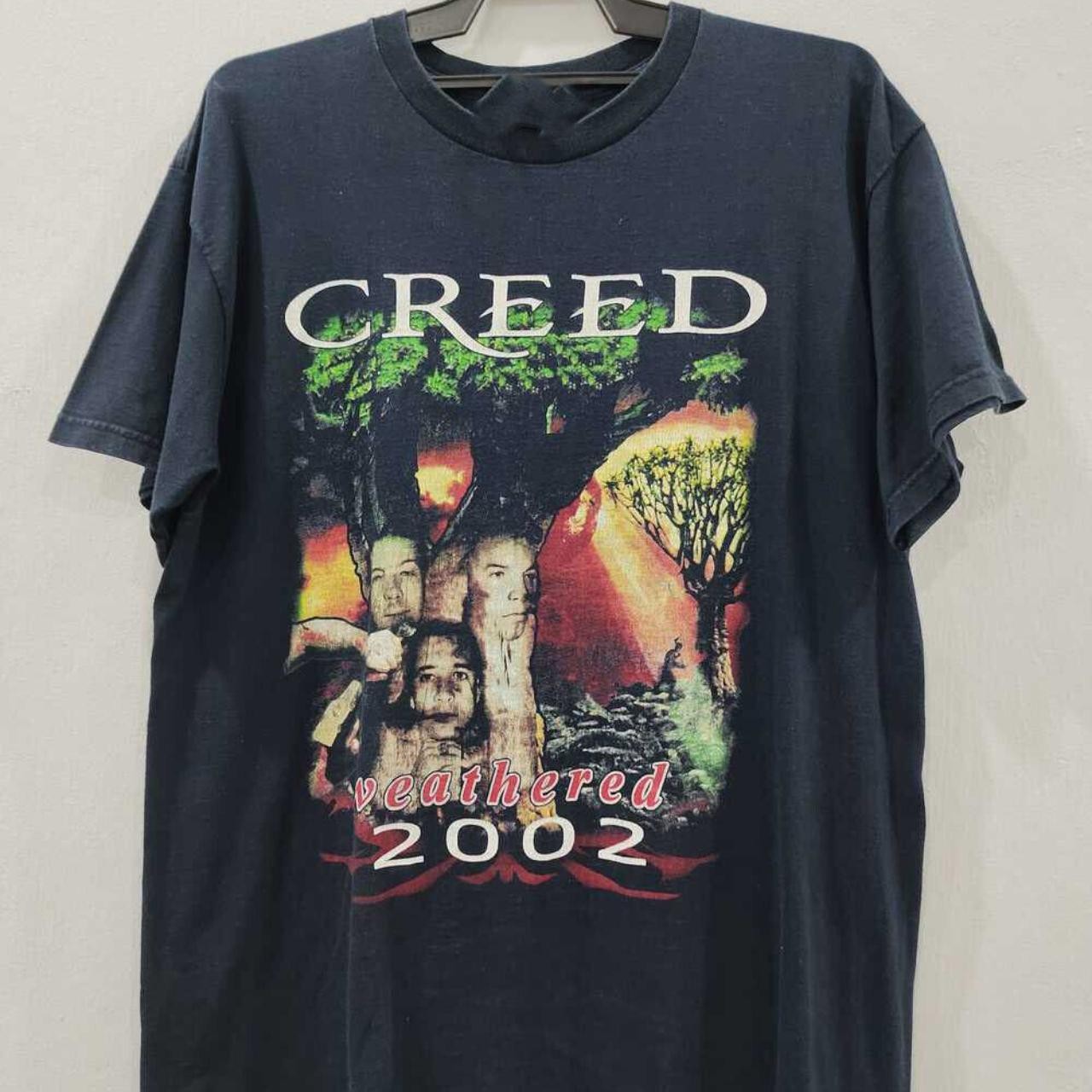 Vintage 2002 CREED Tour Band Black Short Sleeve Unisex Tshirt S-5XL KH12196