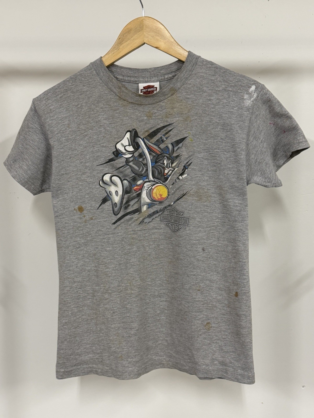 Vintage Harley Davidson x Looney Toons Bugs Bunny T Shirt