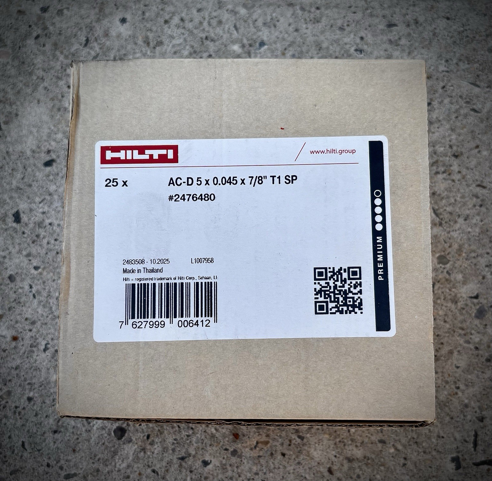 Hilti AC-D 5” x .045” x 7/8” Premium Metal Cutting Discs (25 Pack) – Brand New