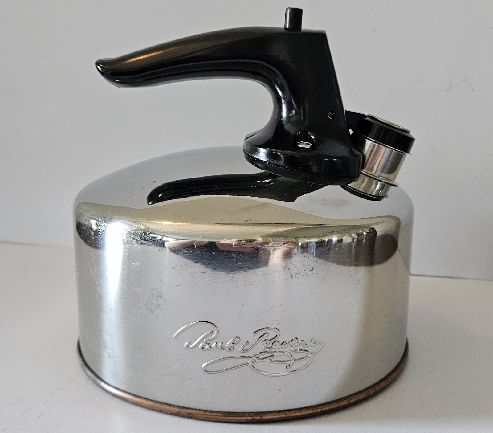 Paul Rever Ware VTG 1801 Whistling Tea Kettle Pot Copper Bottom 1 Qt CU05e China