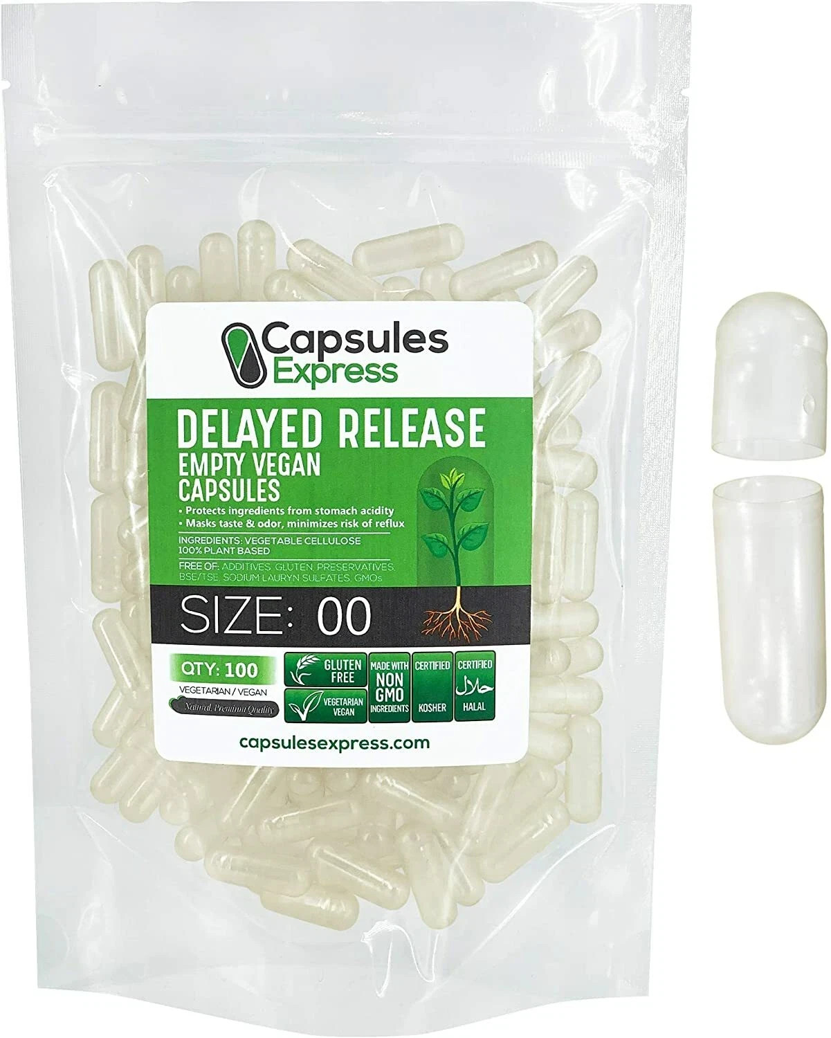 XPRS Nutra Size 00 Delayed Release Empty Vegan Capsules Pills Vegetable DIY XPRS Nutra Size 00 Delayed Release Empty Vegan Capsules Pills Vegetable DIY