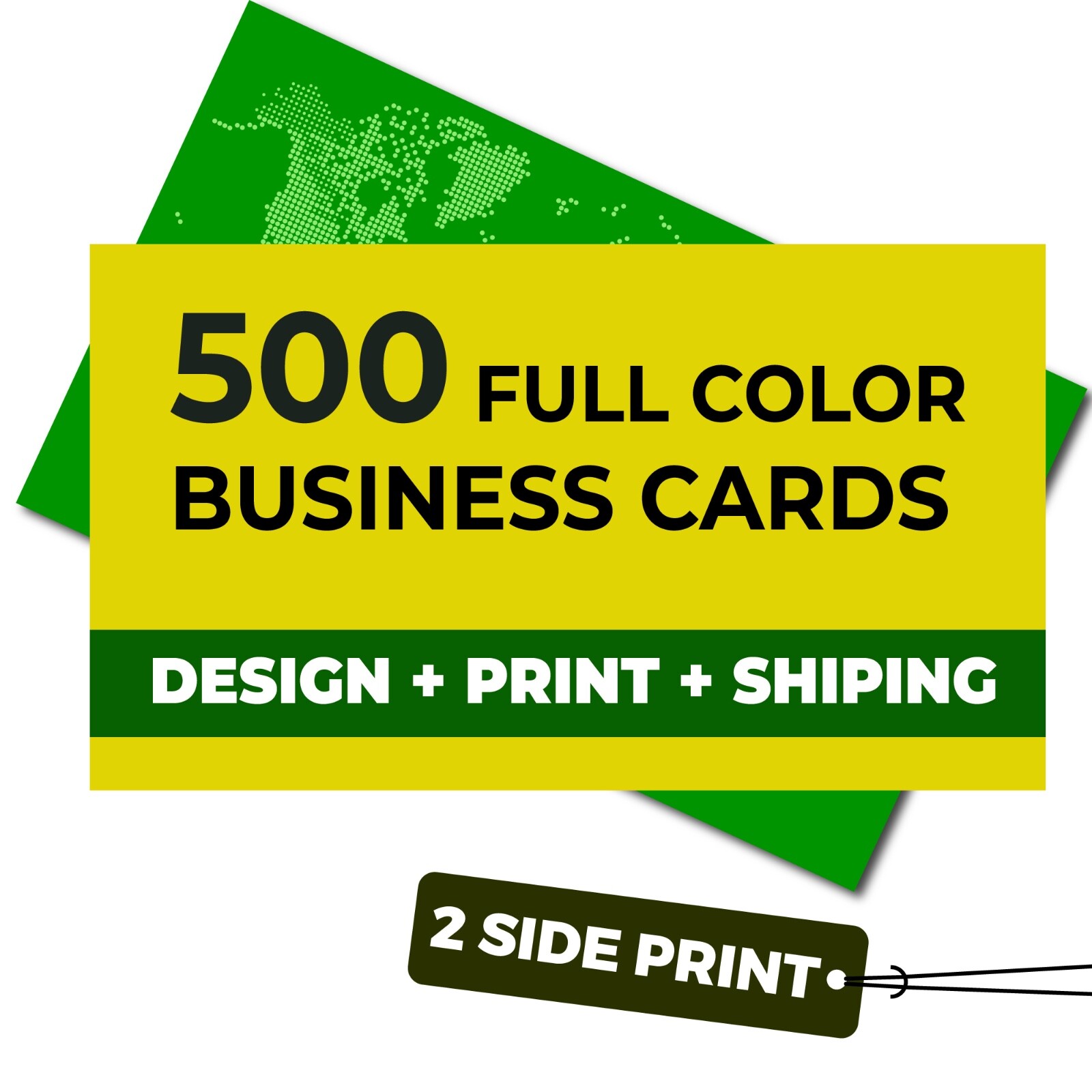 500 Custom Business Card Printing including FREE CUSTOM DESIGN & PRINT 2 Sided