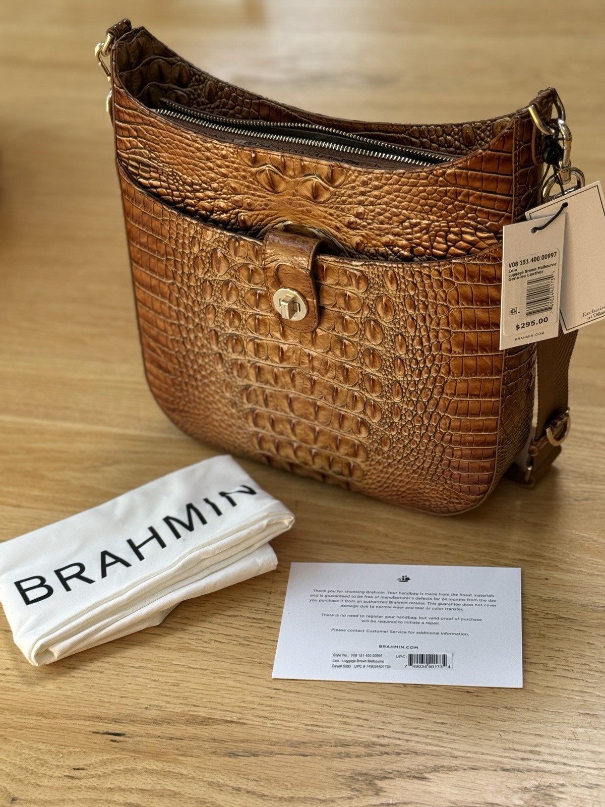 Brahmin Leia Luggage Brown Melbourne Genuine Leather New With Tags Brahmin Leia Luggage Brown Melbourne Genuine Leather New With Tags
