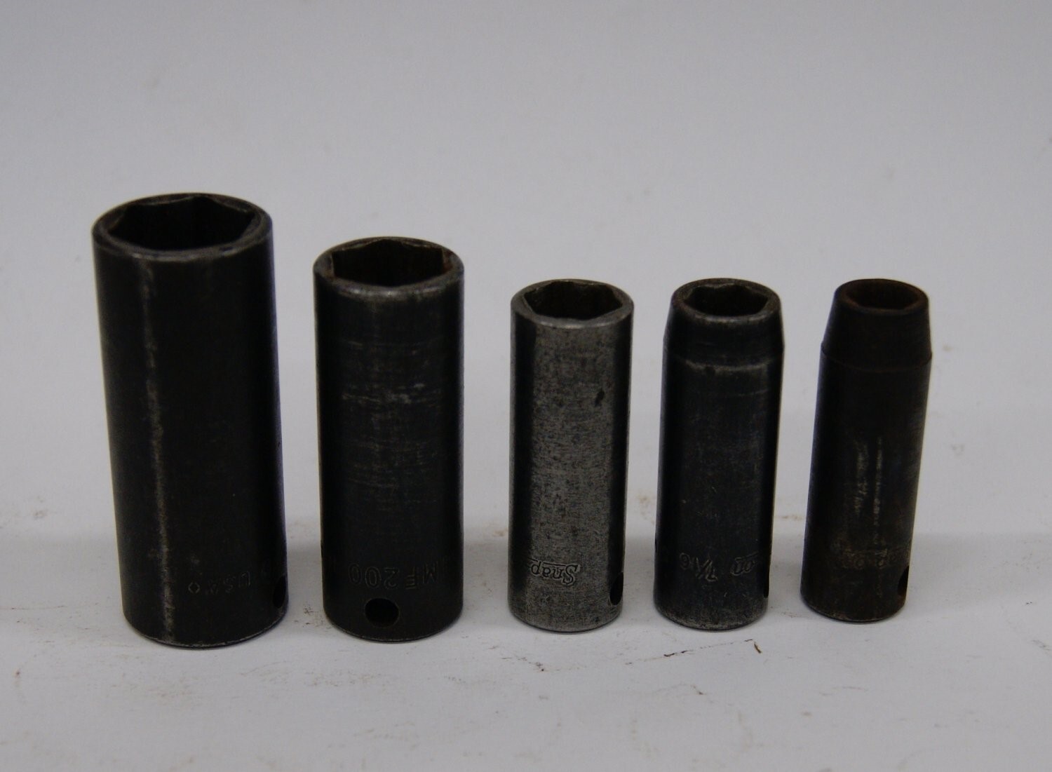 Snap-on SAE 5pc SIMF Series Impact Deep Socket 3/8” Drive 6 Point USA BN2953
